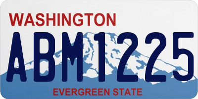 WA license plate ABM1225