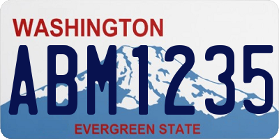 WA license plate ABM1235