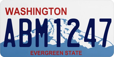 WA license plate ABM1247