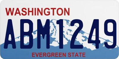WA license plate ABM1249