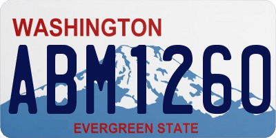 WA license plate ABM1260