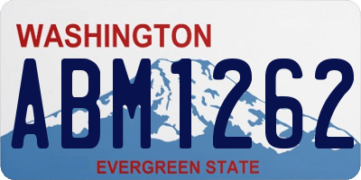 WA license plate ABM1262