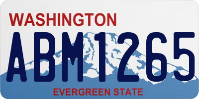 WA license plate ABM1265