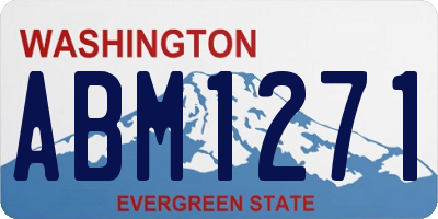 WA license plate ABM1271