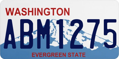 WA license plate ABM1275