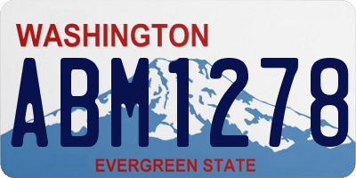 WA license plate ABM1278