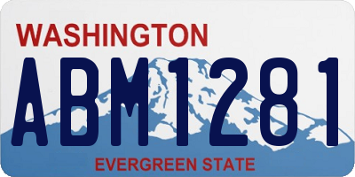WA license plate ABM1281