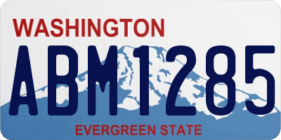 WA license plate ABM1285