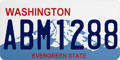WA license plate ABM1288