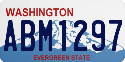 WA license plate ABM1297