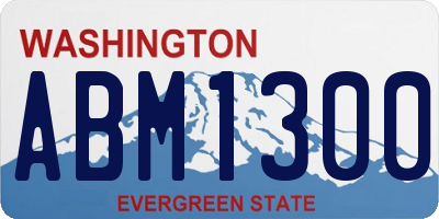 WA license plate ABM1300