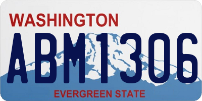 WA license plate ABM1306