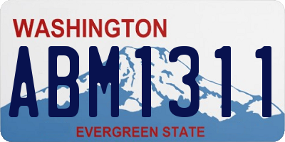 WA license plate ABM1311