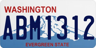 WA license plate ABM1312