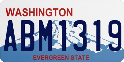 WA license plate ABM1319