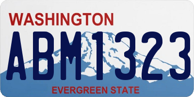 WA license plate ABM1323