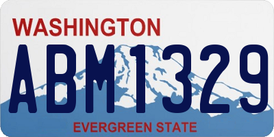 WA license plate ABM1329