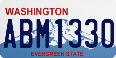 WA license plate ABM1330