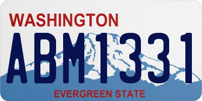 WA license plate ABM1331