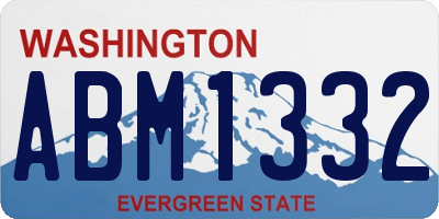 WA license plate ABM1332