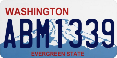 WA license plate ABM1339