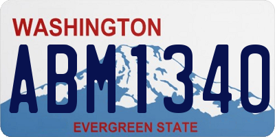 WA license plate ABM1340