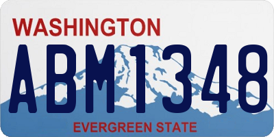 WA license plate ABM1348