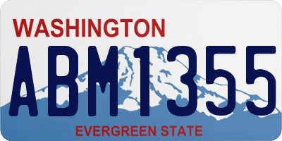 WA license plate ABM1355