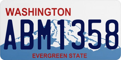 WA license plate ABM1358