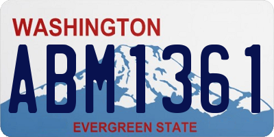 WA license plate ABM1361