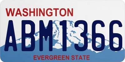 WA license plate ABM1366