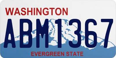 WA license plate ABM1367