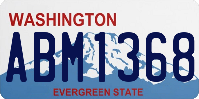 WA license plate ABM1368