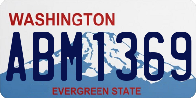 WA license plate ABM1369