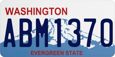 WA license plate ABM1370