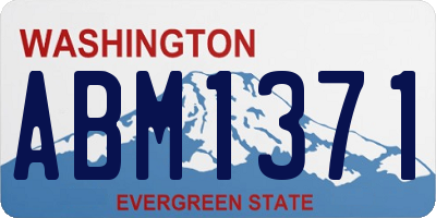 WA license plate ABM1371