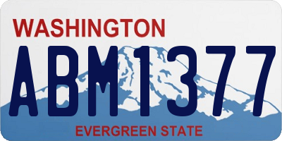 WA license plate ABM1377