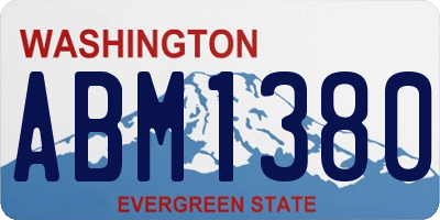 WA license plate ABM1380