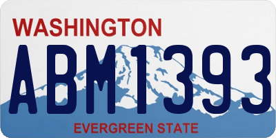 WA license plate ABM1393