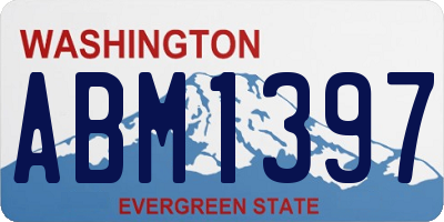 WA license plate ABM1397
