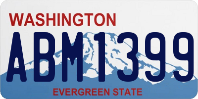 WA license plate ABM1399