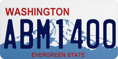 WA license plate ABM1400
