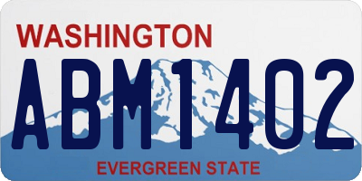 WA license plate ABM1402