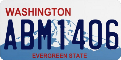 WA license plate ABM1406