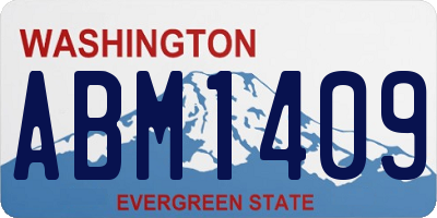 WA license plate ABM1409