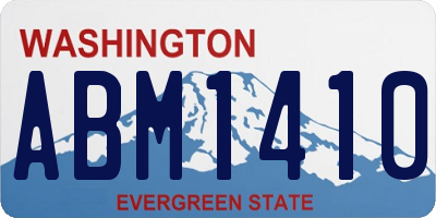 WA license plate ABM1410
