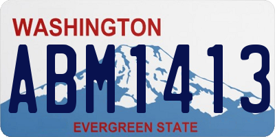 WA license plate ABM1413