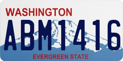 WA license plate ABM1416