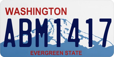 WA license plate ABM1417