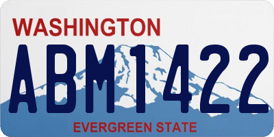 WA license plate ABM1422
